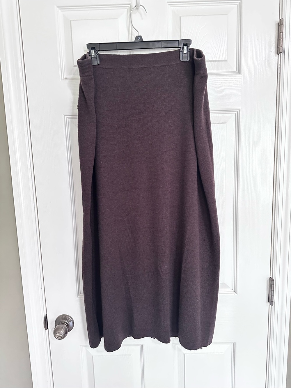 Women's Knit Maxi Skirt - Chocolate Brown